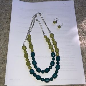 Necklace and matching earrings